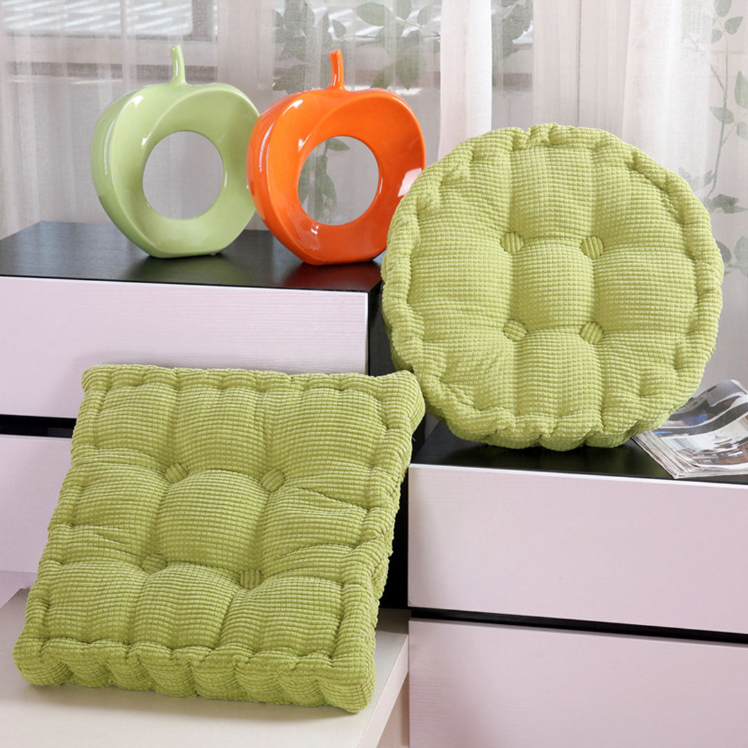 NNEAGS Green Round Cushion Soft Leaning Plush Backrest Throw Seat Pillow Home Office Decor
