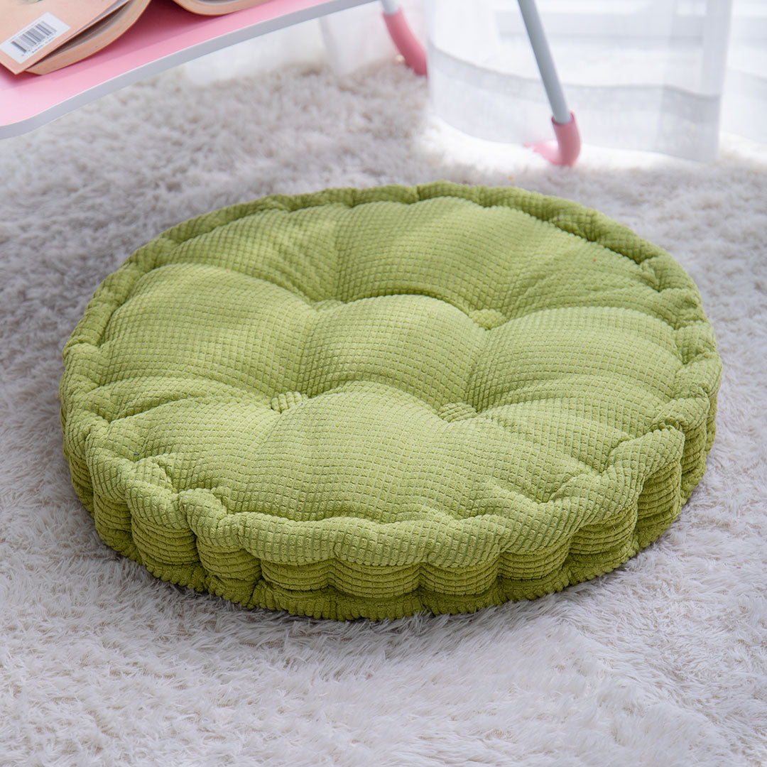 NNEAGS Green Round Cushion Soft Leaning Plush Backrest Throw Seat Pillow Home Office Decor