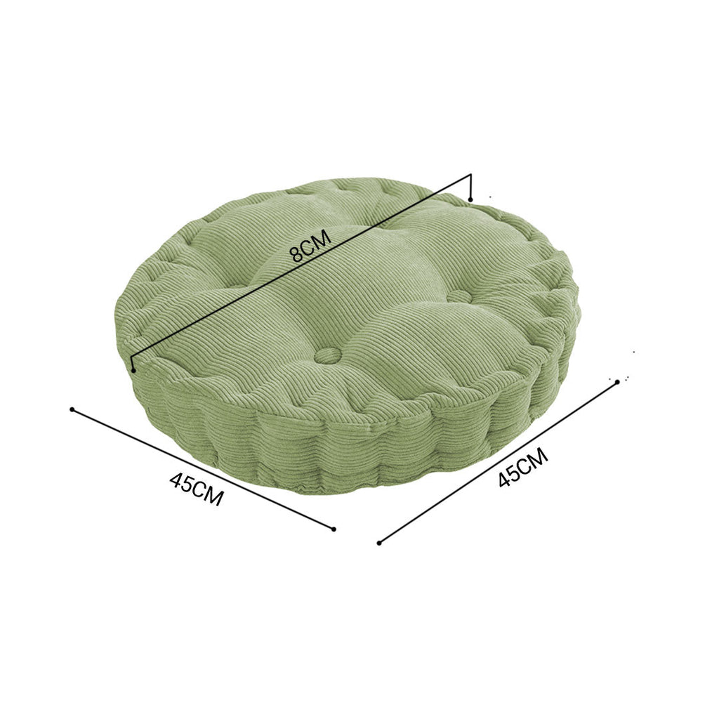 NNEAGS Green Round Cushion Soft Leaning Plush Backrest Throw Seat Pillow Home Office Decor