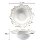 Creative Baroque European Tableware Set (Dinner Plates & Bowls)
