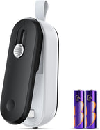 Mini Bag Sealer, 2 in 1 Heat Sealer with Cutter, Portable Resealer Machine for Chip, Plastic Bags Food Storage Snacks (Batteries Included)