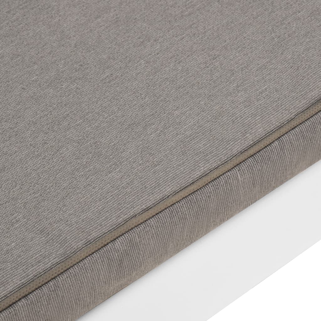 NNEVL Garden Lounge Bench with Cushion Plastic White