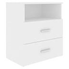 NNEVL Bed Cabinets 2 pcs White 50x32x60 cm