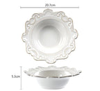 Creative Baroque European Tableware Set (Dinner Plates & Bowls)