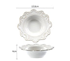 Creative Baroque European Tableware Set (Dinner Plates & Bowls)