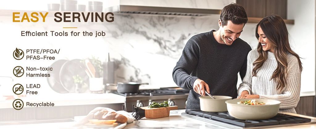 21-Piece Non-Stick Ceramic Cookware Set – Pots and Pans with Sensor Handles