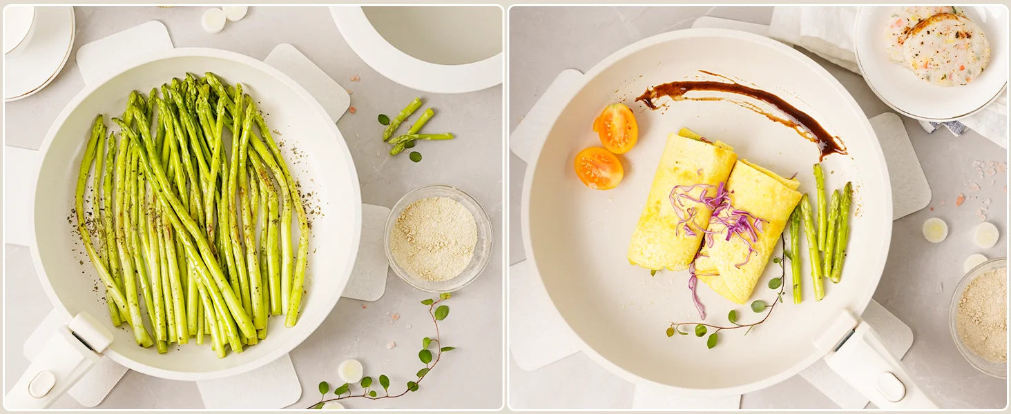 21-Piece Non-Stick Ceramic Cookware Set – Pots and Pans with Sensor Handles