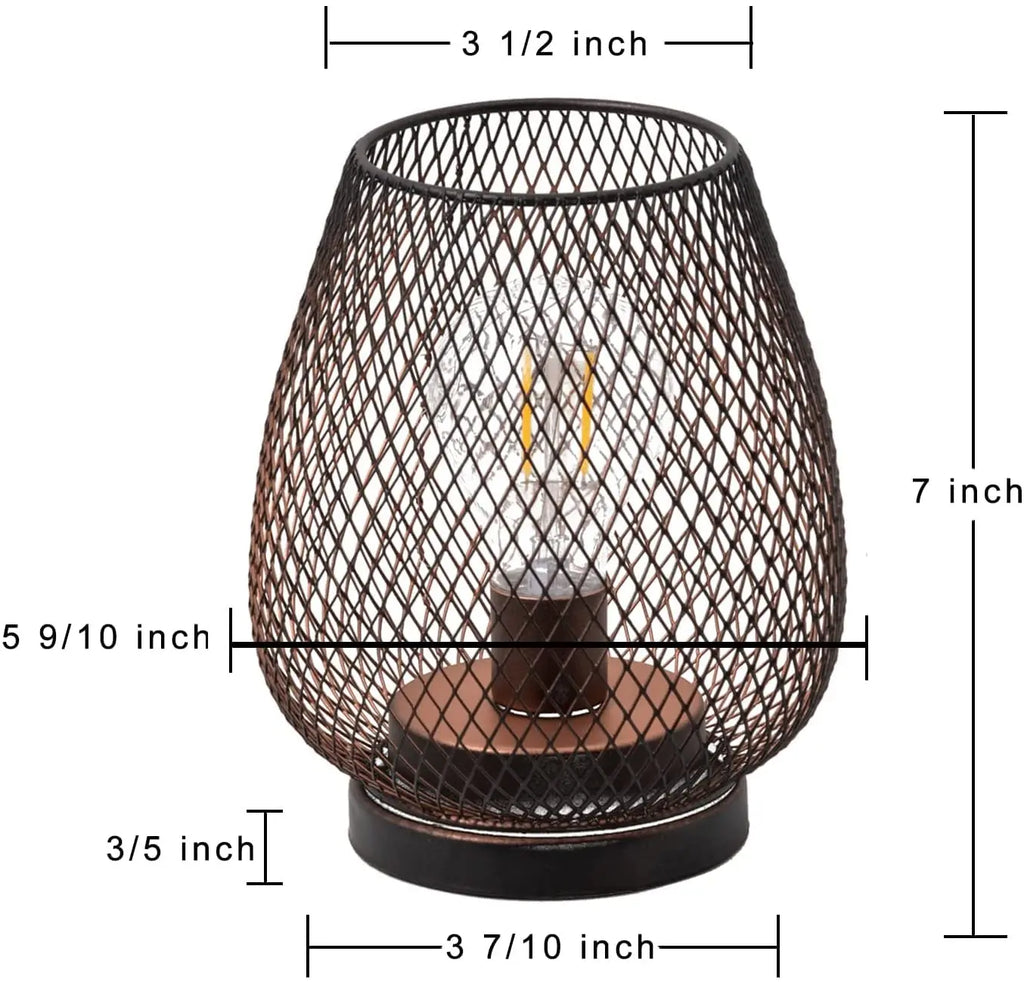 Modern Nordic Industrial Bird Cage Decorative Desk Lamp with Flexible Iron Frame LED Night Light for Bedroom Use
