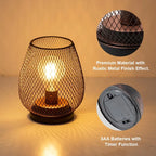 Modern Nordic Industrial Bird Cage Decorative Desk Lamp with Flexible Iron Frame LED Night Light for Bedroom Use