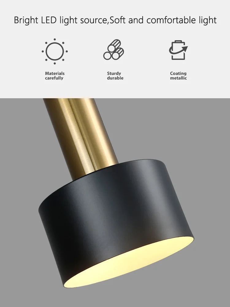 Minimalist dining room chandelier, modern Nordic lamp, light luxury living room lamp, long dining table, bar table lamp