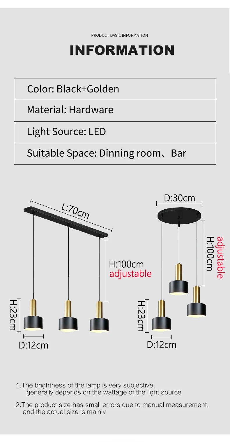 Minimalist dining room chandelier, modern Nordic lamp, light luxury living room lamp, long dining table, bar table lamp