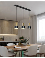 Minimalist dining room chandelier, modern Nordic lamp, light luxury living room lamp, long dining table, bar table lamp