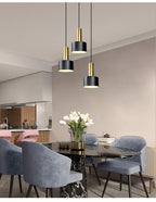 Minimalist dining room chandelier, modern Nordic lamp, light luxury living room lamp, long dining table, bar table lamp