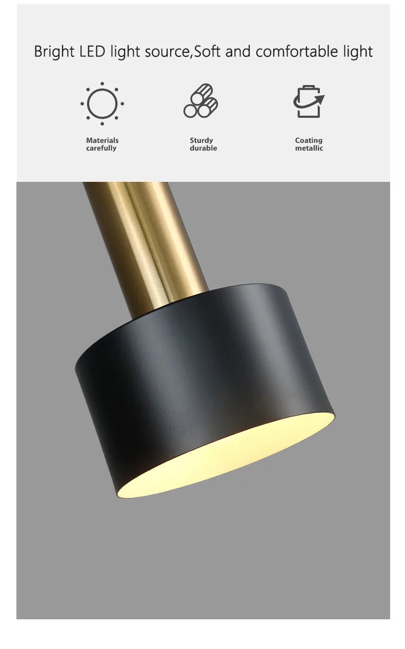 Minimalist dining room chandelier, modern Nordic lamp, light luxury living room lamp, long dining table, bar table lamp