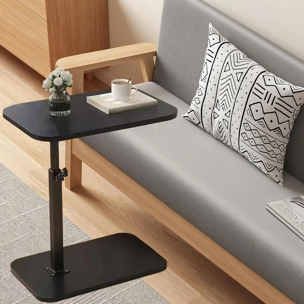 Adjustable C-shaped table for small spaces 360-degree horizontal rotation Multifunctional use suitable for living room bedroom