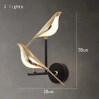 Nordic Golden Bird LED Wall Lights Parlor Bar Creative Wall Lamps Novelty Sconces Bedroom Bedside Lamp Living Room Decoration