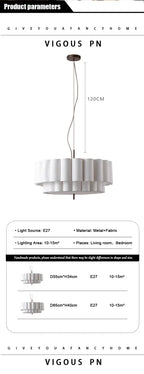 Japanese Wabi Sabi Fabric Ceiling Chandeliers Living Bedroom Decor Lustre Pendant Lights Indoor Lighting Hanging Lamps Fixtures