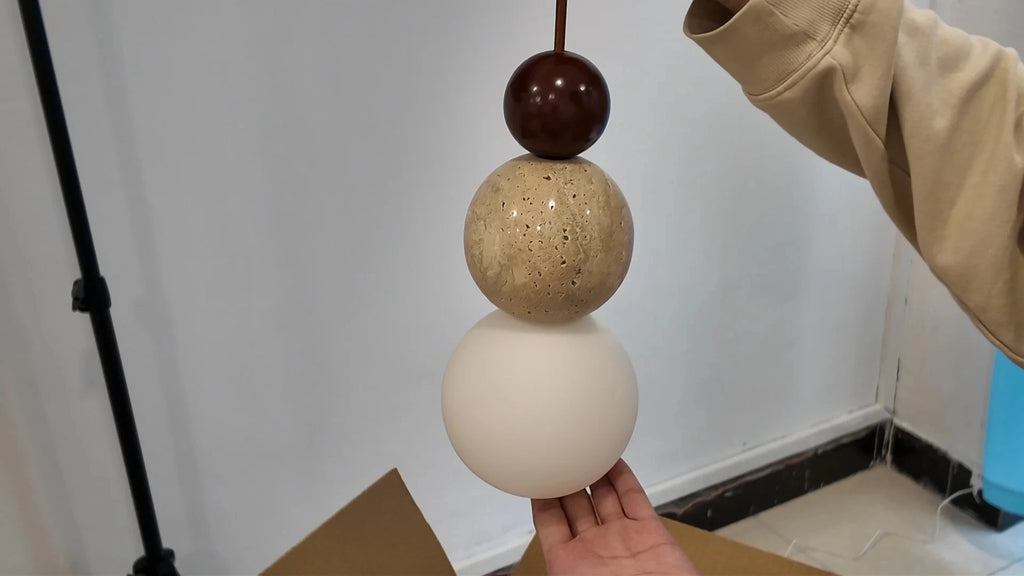 Natural Yellow Cave Stone Led Pendant Lamp For Dining Table, Bedside, Bedroom, Living Room. Home Decoration And Lighting Pendant