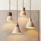 Natural Yellow Cave Stone Led Pendant Lamp For Dining Table, Bedside, Bedroom, Living Room. Home Decoration And Lighting Pendant