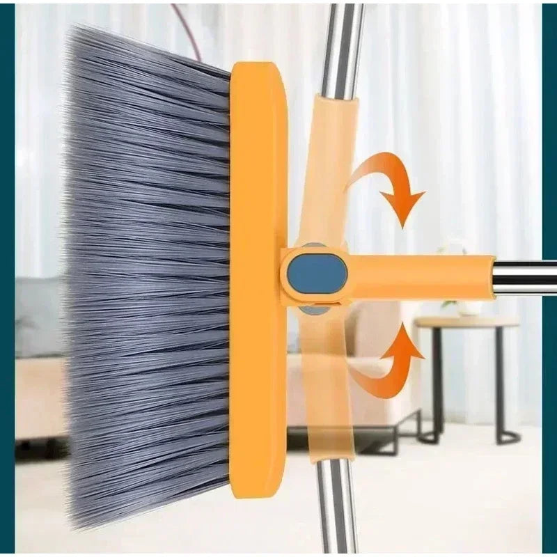 Rotatable Household folding broom broom dustpan set Soft brush whisk broom strip non-stick hair sweeping cleaning and scraping