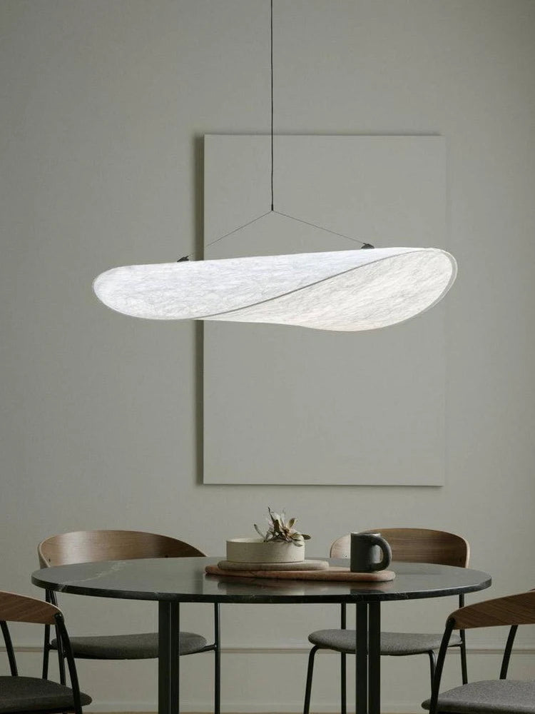 Modern Led Home Decoration Lustre Vertigo Chandelier Fabric Lampshade Light Dining Room Simple Nordic Living Room Ceiling Lamp