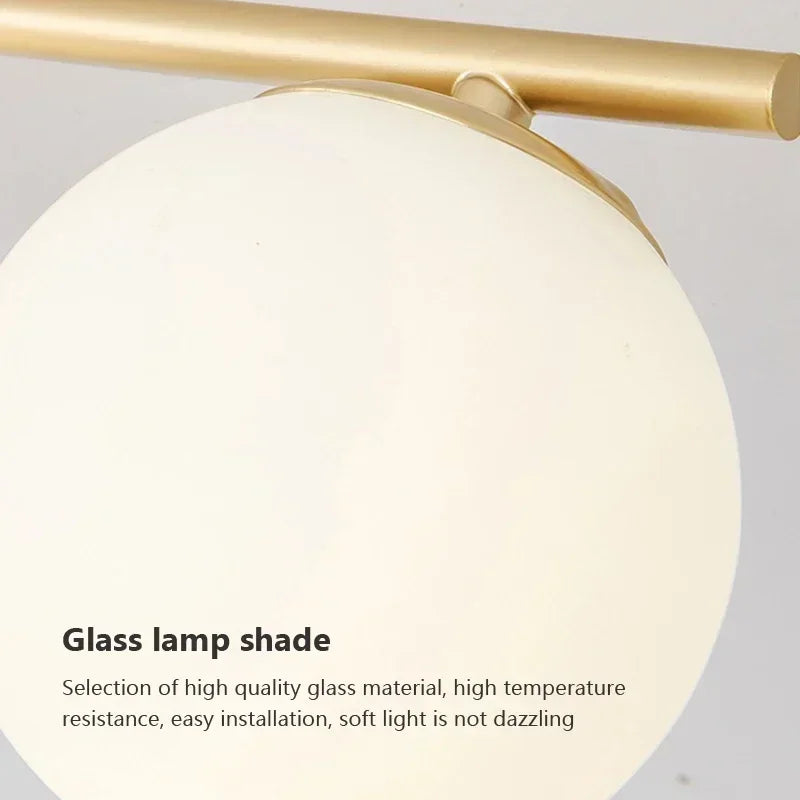 LED Glass Wall lamp Creative White Ball  LED Corridor Lamp Entrance Cloakroom Balcony Bedroom Dining Room Lighting Fixtures