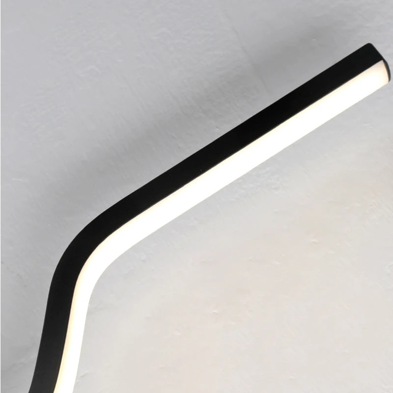 Wall Sconce Black LED Wall Lamp 80/100CM Long Strip Irregular Light Bedroom Bedside Lights Decorative Background Home Decor