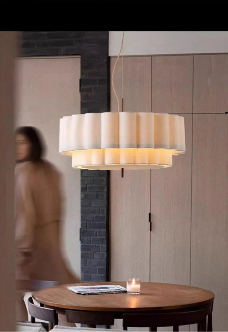 Japanese Wabi Sabi Fabric Ceiling Chandeliers Living Bedroom Decor Lustre Pendant Lights Indoor Lighting Hanging Lamps Fixtures