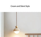 Luma Japanese Style Yellow Travertine Pendant Light, Wabi-Sabi Stone Chandeliers for Kitchen Island Bedroom Bedside Home Decor