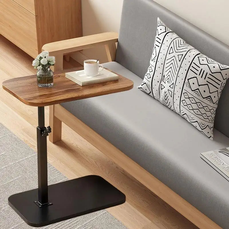 Adjustable C-shaped table for small spaces 360-degree horizontal rotation Multifunctional use suitable for living room bedroom