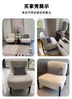 Wabi-sabi Single Designer Lazy Sofa Homestay Lamb Velvet Discuss Reception Lounge Chair Bedroom Living Room Furniture