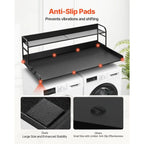 Washer Dryer Countertop with Shelf, 54" x 27" Wooden Laundry Countertop with 2 Hooks & No-Slip Pads