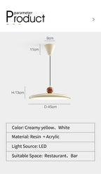 Restaurant chandelier Nordic cream style UFO bar island table light modern simple  French dining table dining room lamps