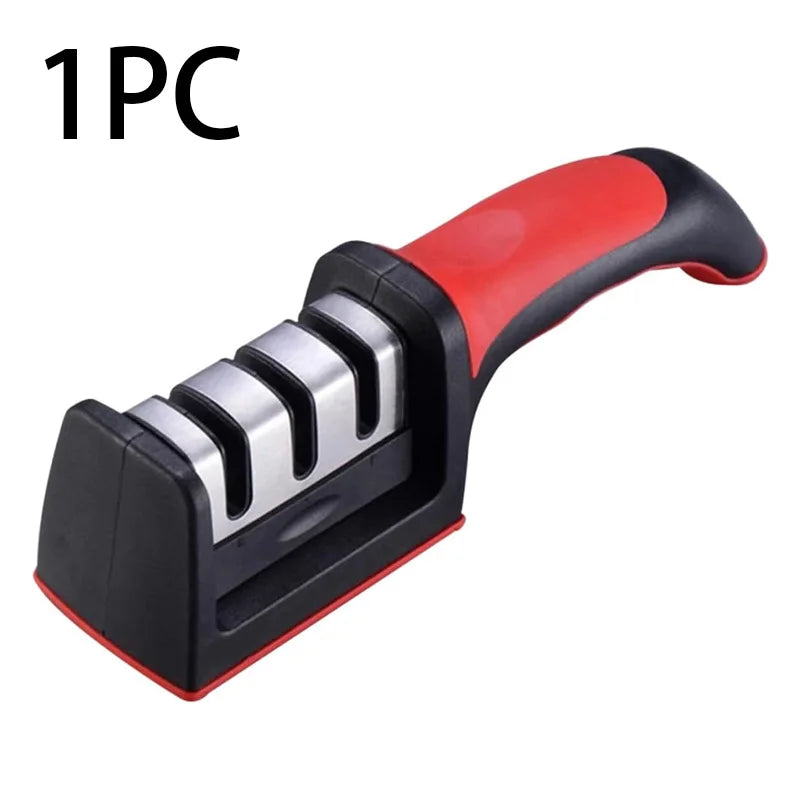3-Stage Knife Sharpener - Manual Knife Sharpening Tool for Home Use, Quick & Easy Blade Maintenance, Home Kitchen Essential