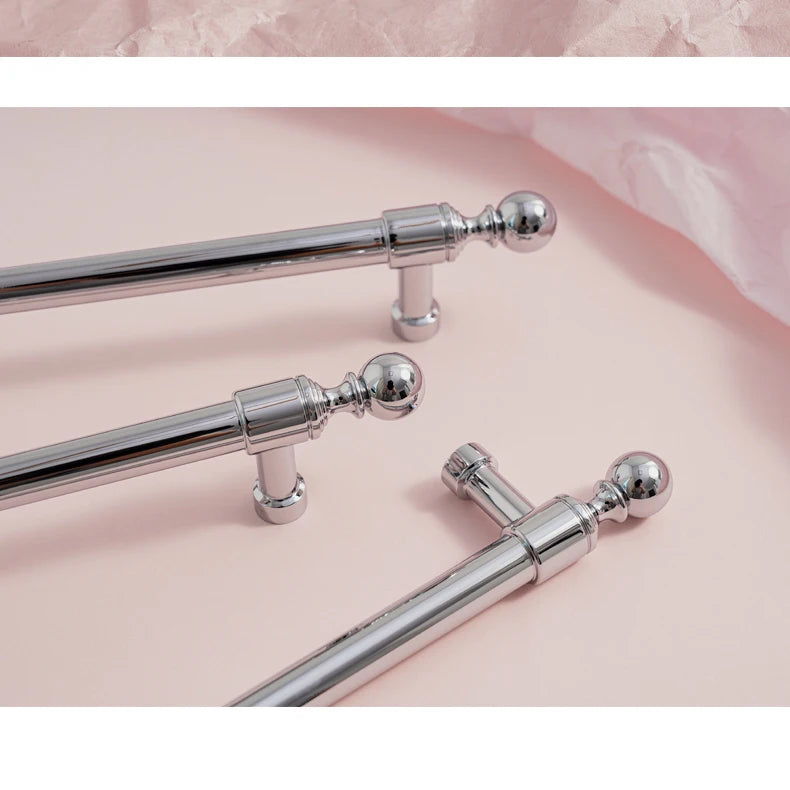 Santaya Solid Brass Kitchen Cabinet Handle PVD Gold Furniture Pulls Wardrobe Long Handles Dresser Drawer Knobs