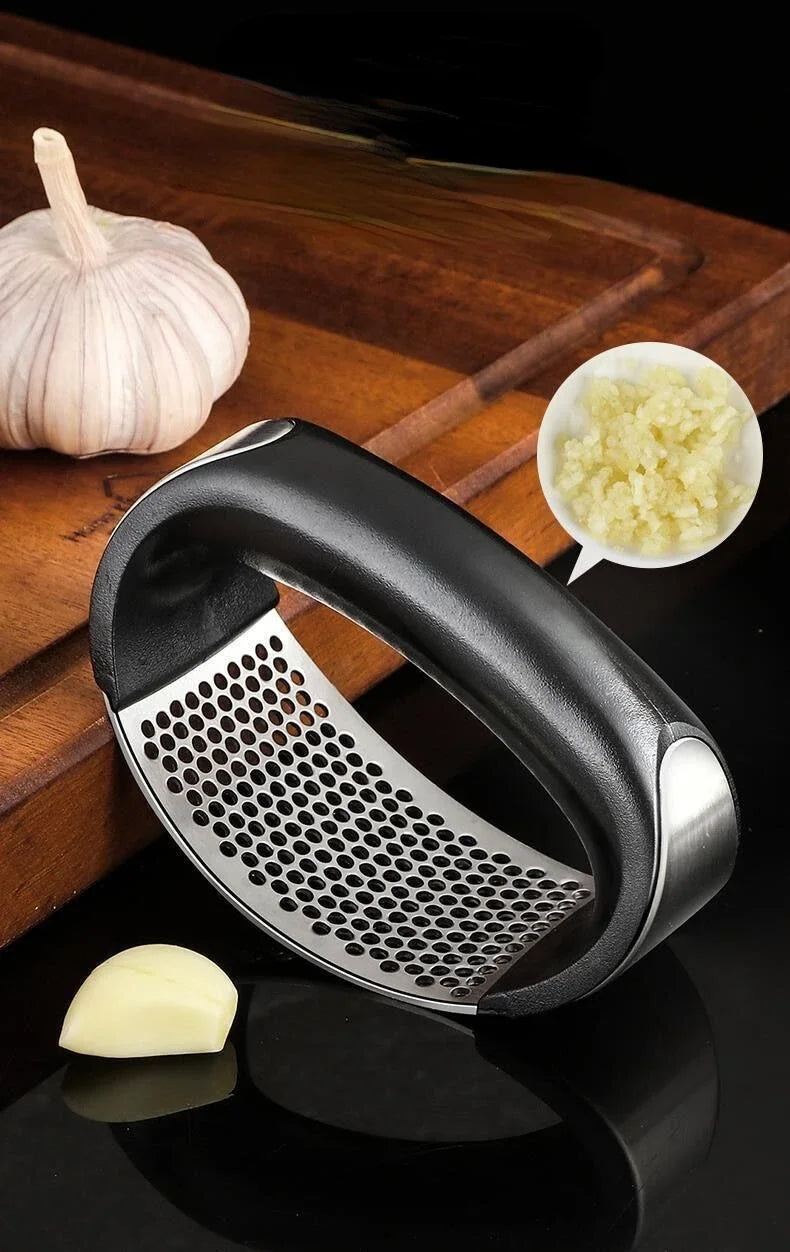 1Pcs Stainless Steel Garlic Press Crusher Manual Garlic Mincer Chopping Garlic Tool Home Garlic Masher Artifact Kitchen Gadget