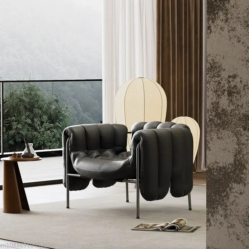 Italian Single Sofa  Designer  Vintage  Modern  Living Room Balcony  Lounger  Lounge Chair  Casual