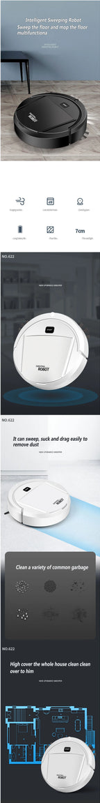 Modern Automatic Robot Vacuum Cleaner Smart Sweeping Dry Wet Cleaning Machine Charging Intelligent Vacuum Cleaner for Home