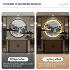 TINNY Modern Wall Picture Light LED Chinese Creative Circular Landscape Mural Sconce Lamp For Home Living Bedroom Study