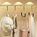 Durable Circle Ring Hat Hanger Non-marking Non-slip Hat Storage Hook Scarf Towel Tie Hanging Rack