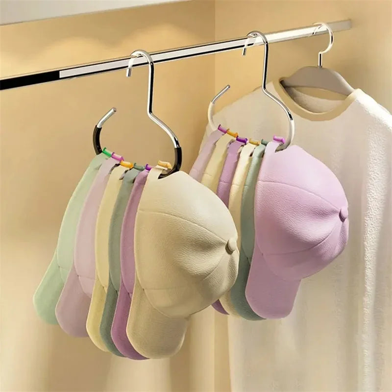 Durable Circle Ring Hat Hanger Non-marking Non-slip Hat Storage Hook Scarf Towel Tie Hanging Rack