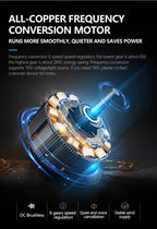 52inch Modern LED 60W Low Floor DC Motor 35W Ceiling Fans With Remote Control Simple Ceiling Fan With Light Home Fan 220V