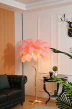 Living Room Sofa Side Floor Lamp Nordic Creative Ostrich Feather Standing Floor Light Home Decor Indoor Bedroom Bedside Fixture