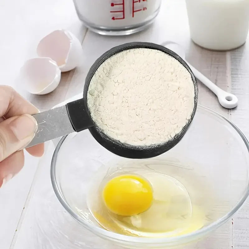 8pcs Measuring Cups & Spoons Set,Stackable Nesting Measure Cups with Stainless Steel Handle,Kitchen Gadgets for Cooking & Baking