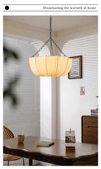 Japanese Wabi Sabi Retro Fabric Pendant Lights Living Dining Room Chandelier Lighting Home Decor Bedroom Lustre Led Hanging Lamp