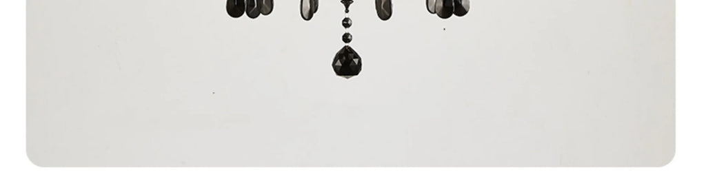 American Black Metal E14 Led Chandelier Living Room Crystal Hanging Lamp Art Decor Home Lighting Led Lamparas Luminarias