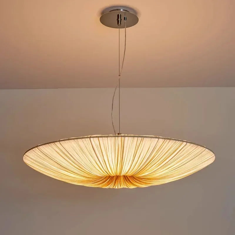 Japanese Wabi Sabi Cloth Pendant Light Bar Living Room B&B Bedroom Nordic Ceiling Chandelier Lighting Decor Lustre Hanging Lamps