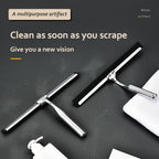 All-Purpose Shower Squeegee 10'' Golden Color Silicone Scrape Stainless Steel Handle Wiper Bathroom Mirror Glass Car Squeegee