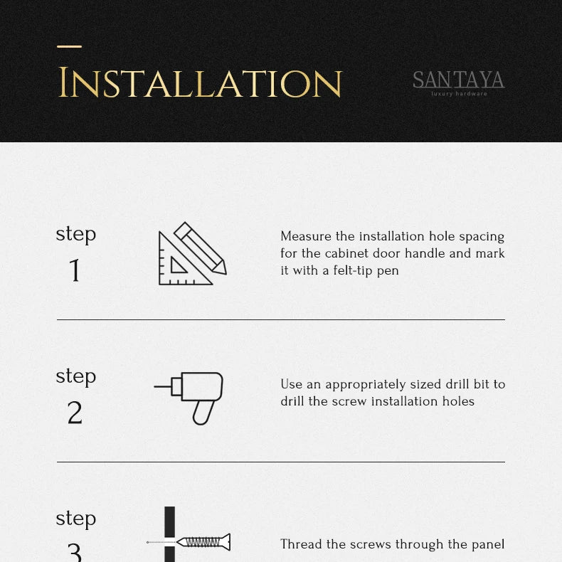 Santaya Solid Brass Kitchen Cabinet Handle PVD Gold Furniture Pulls Wardrobe Long Handles Dresser Drawer Knobs