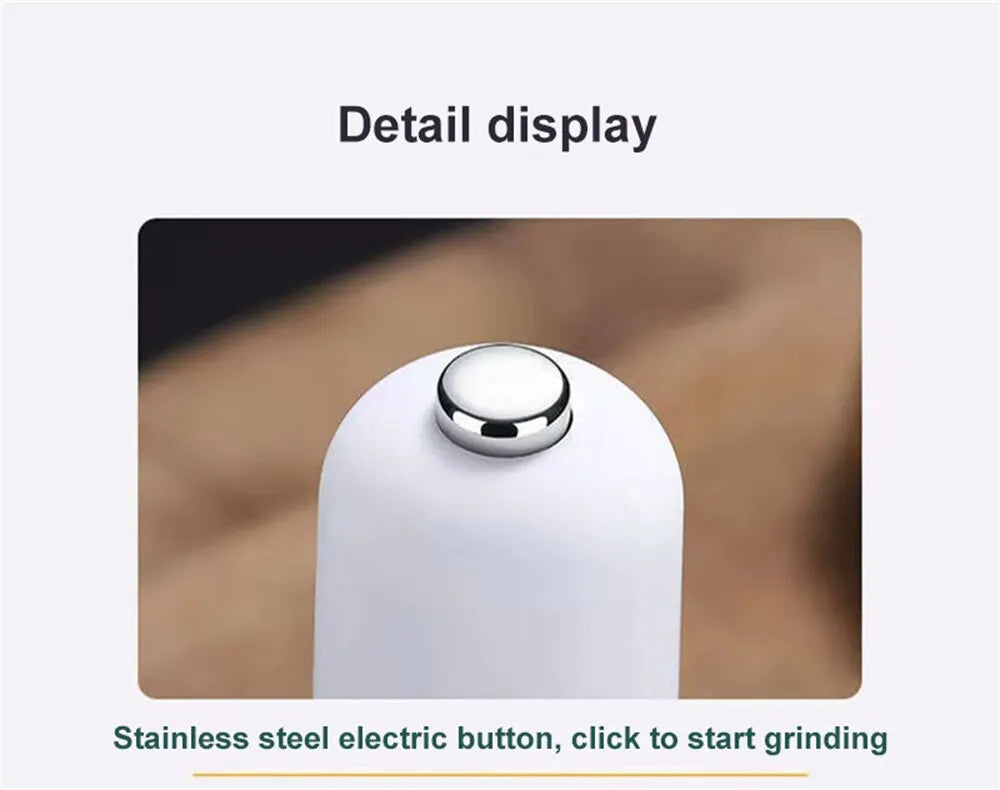 Electric Automatic Mill Pepper And Salt Grinder With LED Light Adjustable Coarseness Spice Grinder Kitchen Cooking Tool